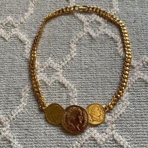 Goldette NY coin necklace